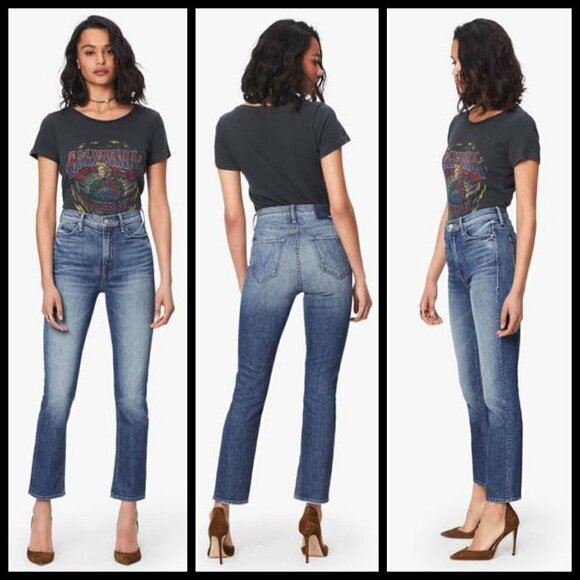 💕MOTHER SUPERIOR💕 Dazzler ~ Cowboys Don't Cry High Rise Straight Leg 24 NWT - Picture 3 of 16